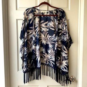 Blu Pepper overtop fringe blouse
